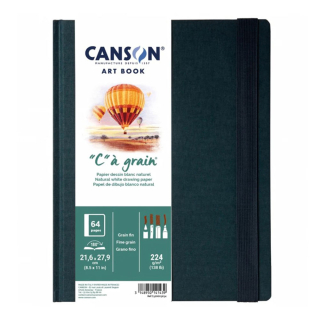 Carnet Art book 21,6 x 27,9 cm C à grain 224g/m² 32 feuilles - Canson - Rougier et Plé