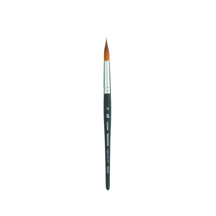 Pinceau en poils synthétiques Aqua Elite rond long N12  – Princeton - Rougier et Plé