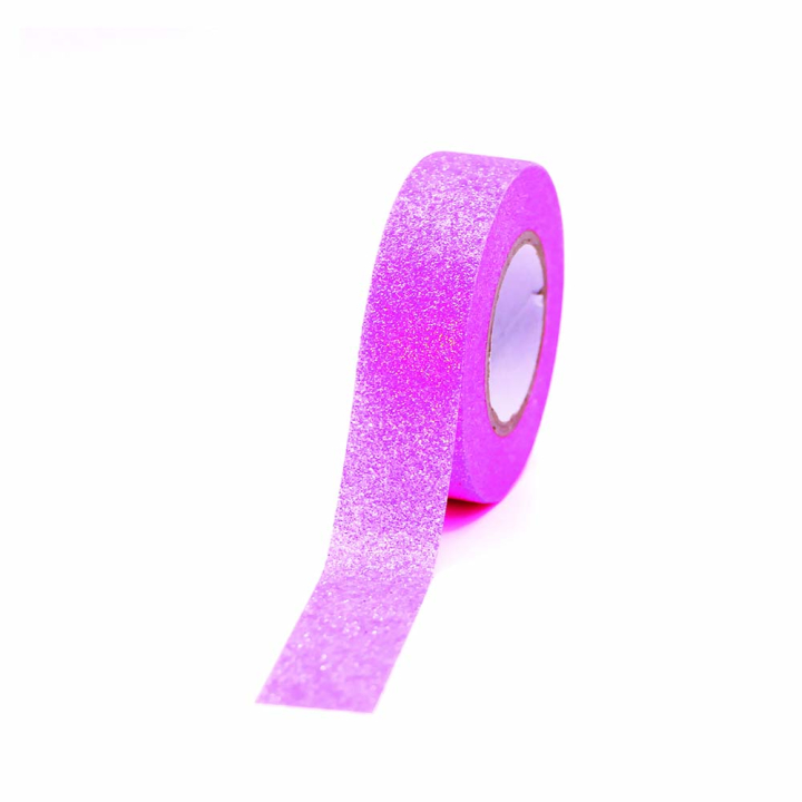 Masking tape rose rainbow paillettes 15 mm x 5 m- Global Gift - Rougier et Plé