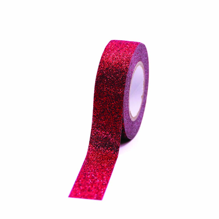 Masking tape rouge paillettes 15 mm x 5 m - Global Gift - Rougier et Plé