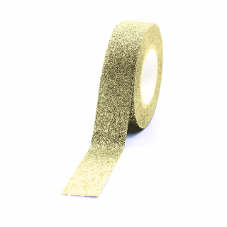 Masking tape paillettes beige 15 mm x 5 m - Global Gift - Rougier et Plé