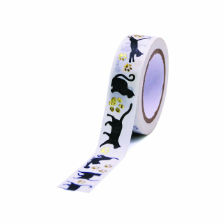 Masking tape silhouettes chats 15 mm x 5 m - Global Gift - Rougier et Plé
