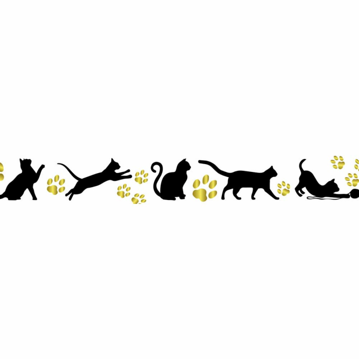 Masking tape silhouettes chats 15 mm x 5 m - Global Gift - Rougier et Plé