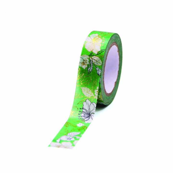 Masking tape fleurs fond 15mm x 5 m - Global Gift - Rougier et Plé