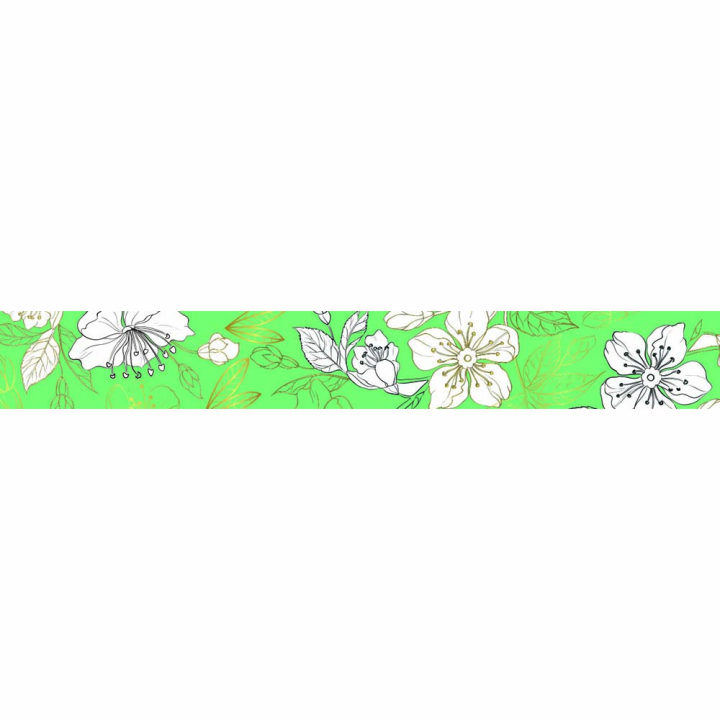 Masking tape fleurs fond 15mm x 5 m - Global Gift - Rougier et Plé