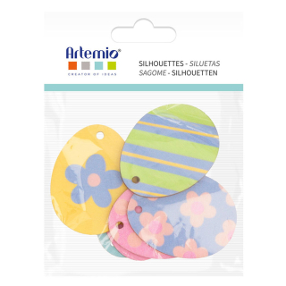 Œufs de Pâques en bois 6 pcs - Artemio - Rougier et Plé
