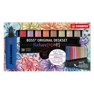 Surligneurs BOSS ORIGINAL NatureCOLORS édition Wild Flowers 10 pcs - Stabilo - Rougier et Plé