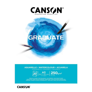 Bloc Graduate Aquarelle 250 g/m² 20F - Canson - Rougier et Plé