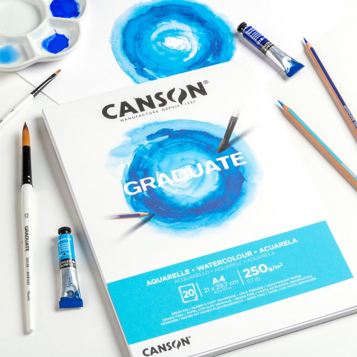 Bloc Graduate Aquarelle 250 g/m² 20F - Canson - Rougier et Plé