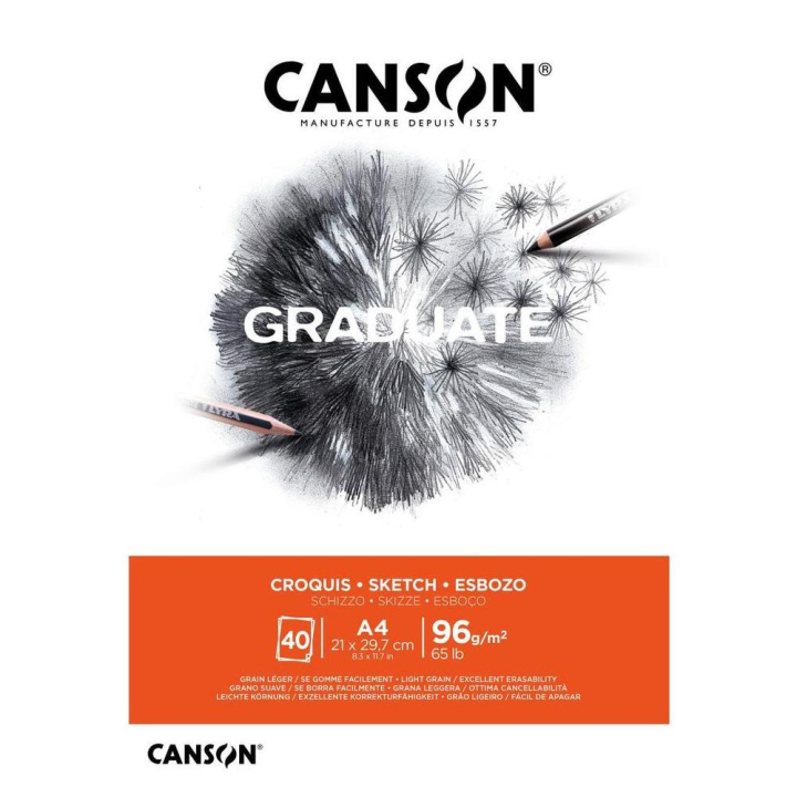 Bloc Graduate Croquis 96 g/m² 40F - Canson - Rougier et Plé