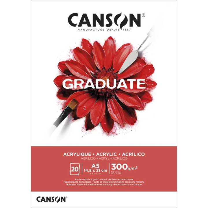 Bloc Graduate acrylique 300 g/m² 20F - Canson - Rougier et Plé