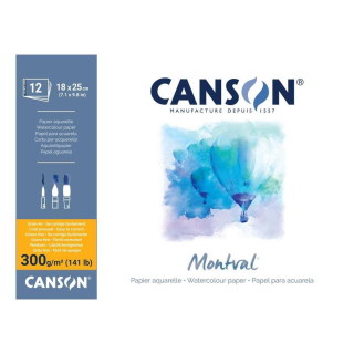 Bloc Montval Grain fin 300 g/m² collé petit côté - Canson - Rougier et Plé