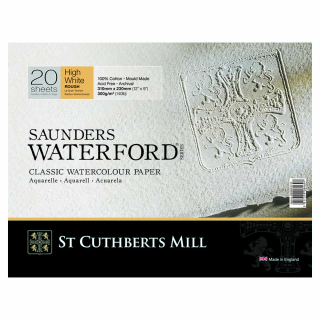 Bloc de papier Aquarelle Extra blanc Grain Torchon 300 g/m² 20F- Saunders Waterford - Rougier et Plé