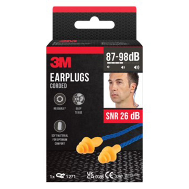 Bouchons d'oreille avec cordelette 1 paire - 3M - Rougier et Plé