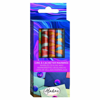5 batons de cire marbrée Gris - Aladine - Rougier et Plé