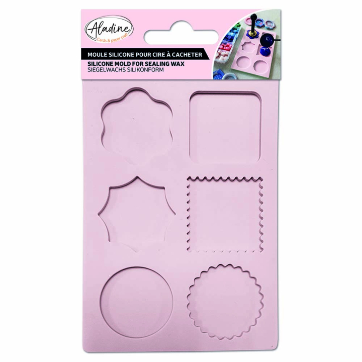 6 Moule en silicone pour cachet de cire - Aladine - Rougier et Plé