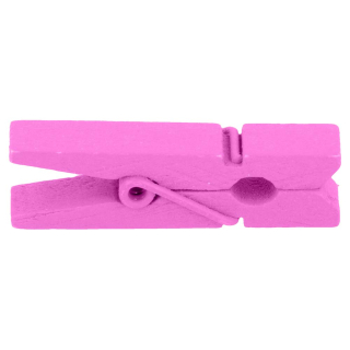 Set de 24 pinces  à linge en bois  mauves et blanches  3,5 x 0,7 cm- Artemio - Rougier et Plé