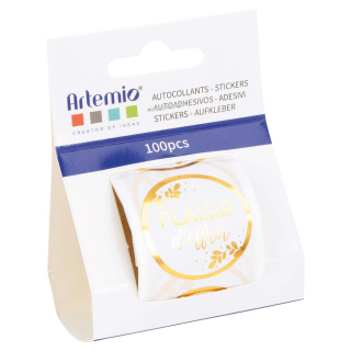 Stickers  plaisir d'offrir  3,5 cm - Artemio - Rougier et Plé