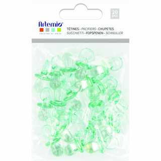 20 tétines verte en plastique - Artemio - Rougier et Plé