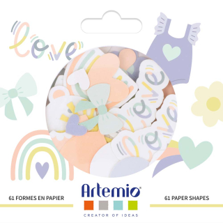 Die cut forme en papier naissance fille - Artemio - Rougier et Plé