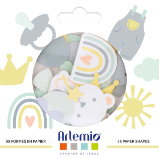 Die cut forme en papier naissance garçon - Artemio - Rougier et Plé