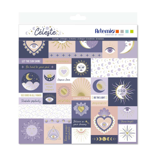Set de 10 feuilles celeste 150g/m² - Artemio - Rougier et Plé