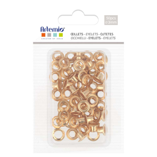 Lot de 50 œillets dorés 3mm - Artemio - Rougier et Plé