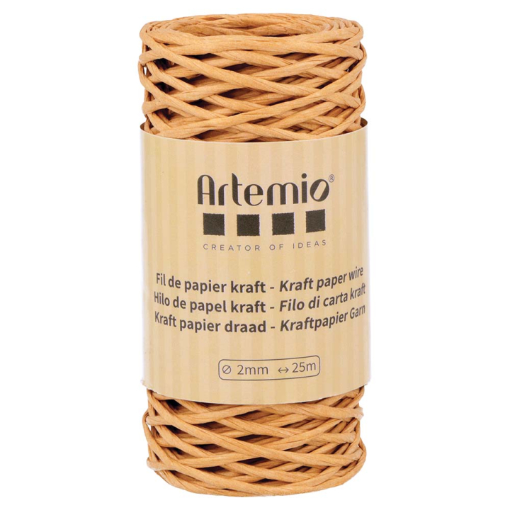 Fil de papier kraft 2 mm x 25 m - Artemio - Rougier et Plé