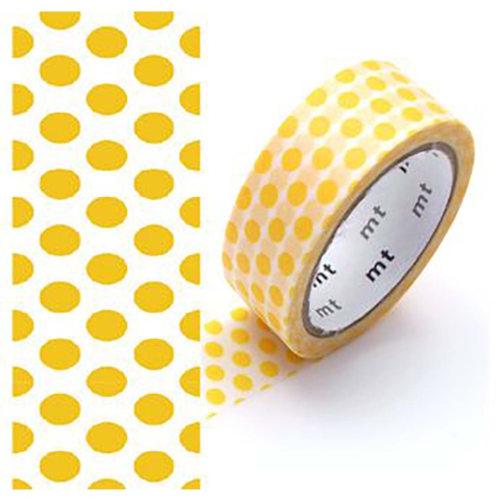 Masking tape à pois jaune 5 m - Oz - Rougier et Plé