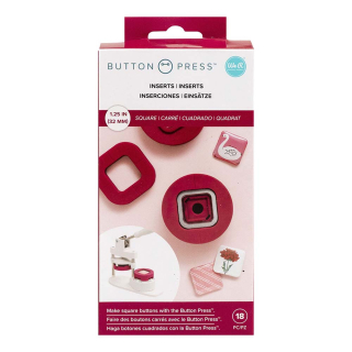 Insert à bouton pression carré 31mm + 5 bout - We R Memory Keepers - Rougier et Plé