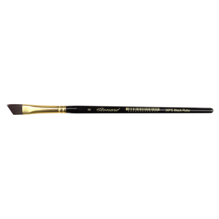 Pinceau plat biseauté Black Ruby 30PS synthétique - Léonard - Rougier et Plé