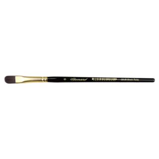 Pinceau Plat usé-bombé Black Ruby 30UB synthétique - Léonard - Rougier et Plé