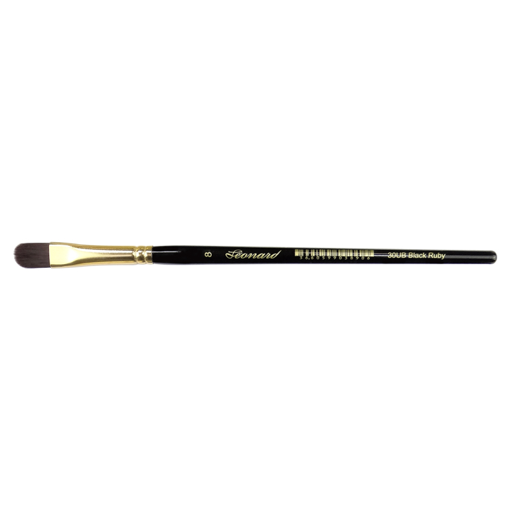 Pinceau Plat usé-bombé Black Ruby 30UB synthétique - Léonard - Rougier et Plé