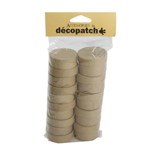 Lot de 10 petite boîtes rondes 3 x 15 x 30 cm - Décopatch - Rougier et Plé