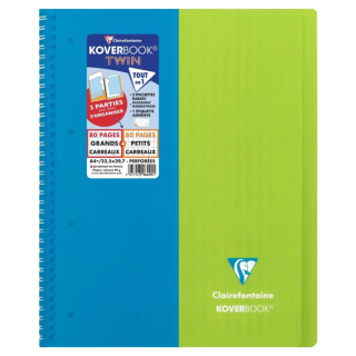 Cahier A4+ Koverbook Twin 160 pages - Clairefontaine - Rougier et Plé