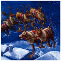 Serviette Rennes de Noël - Rayher - Rougier et Plé