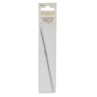 Crochet à laine en aluminium 15 cm N°3 - Bohin - Rougier et Plé