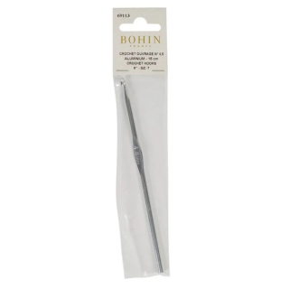 Crochet à laine en aluminium 15 cm N°4,5 - Bohin - Rougier et Plé
