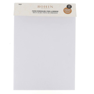 Papier hydrosoluble pour la broderie 2 feuilles A5 - Bohin - Rougier et Plé