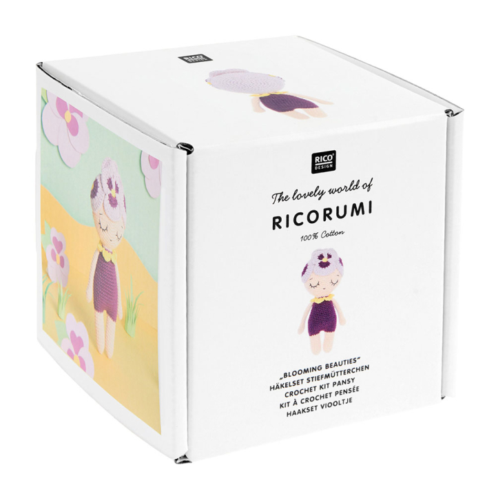 Kit crochet Ricorumi Blooming beauties Pensée - Rico Design - Rougier et Plé