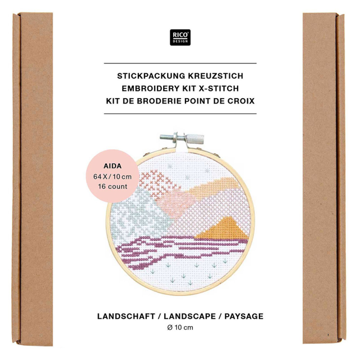 Kit Broderie Point de croix Mini paysage - Rico Design - Rougier et Plé