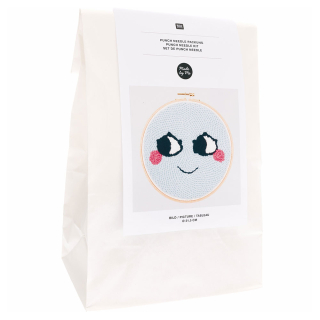 Kit Punch Needle Smiley menthe - Rico Design - Rougier et Plé
