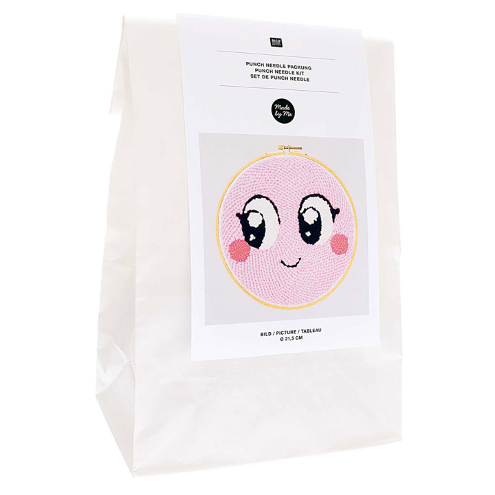Kit Punch Needle Smiley rose - Rico Design - Rougier et Plé
