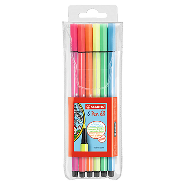 Set de 6 feutres Pen 68 - Stabilo - Rougier et Plé