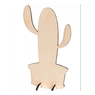 Cactus en bois 14,3 x 21,5 cm - Rayher - Rougier et Plé