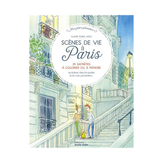 Livre de coloriage Scènes de vie à Paris - Marie-Claire - Rougier et Plé