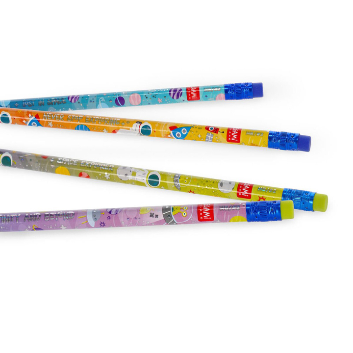 Crayons à Papier HB Parfumés 4pcs Espace - Legami - Rougier et Plé