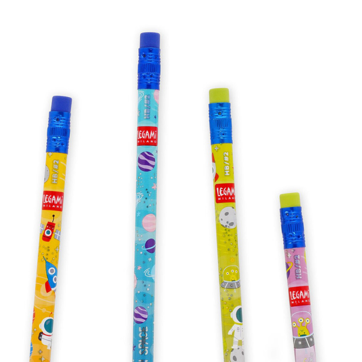 Crayons à Papier HB Parfumés 4pcs Espace - Legami - Rougier et Plé