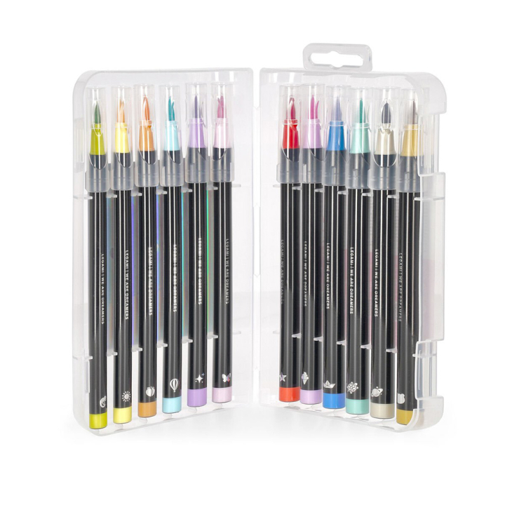 Feutres Pinceaux 12 couleurs pastel - Legami - Rougier et Plé