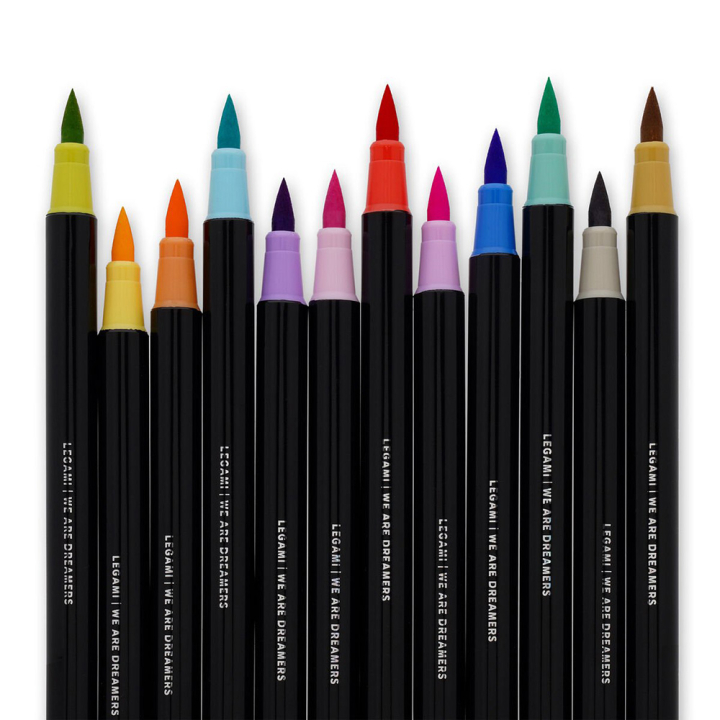 Feutres Pinceaux 12 couleurs pastel - Legami - Rougier et Plé